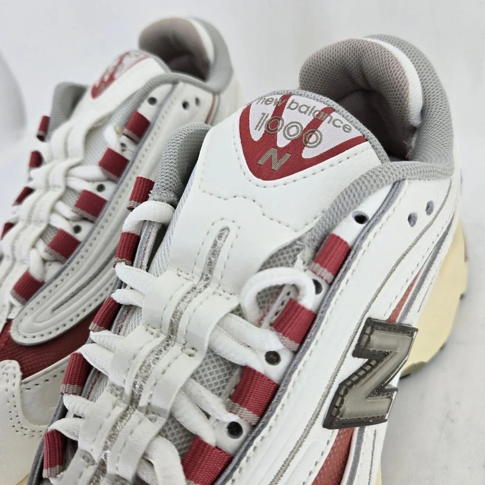 New Balance 1000 White Red M1000CB Mens 4.5 Womens 6 Retro Running Shoes